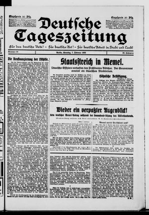 Deutsche Tageszeitung vom 07.02.1932