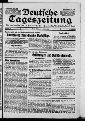 Deutsche Tageszeitung vom 17.02.1932