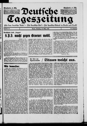 Deutsche Tageszeitung vom 22.03.1932
