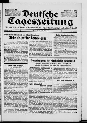 Deutsche Tageszeitung vom 27.03.1932