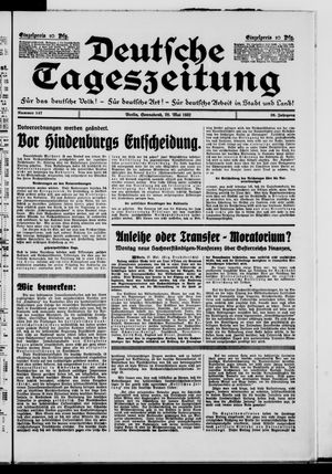 Deutsche Tageszeitung vom 28.05.1932