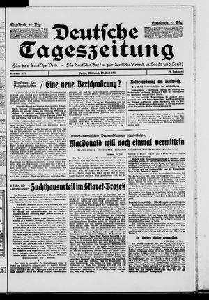 Deutsche Tageszeitung vom 29.06.1932