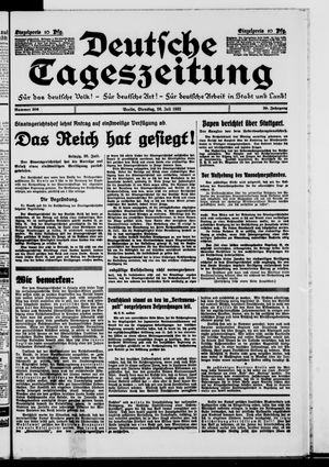 Deutsche Tageszeitung vom 26.07.1932