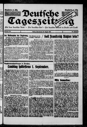 Deutsche Tageszeitung vom 20.08.1932