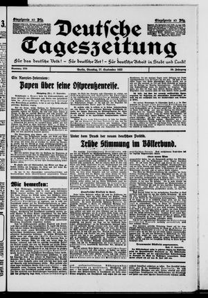 Deutsche Tageszeitung vom 27.09.1932