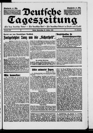 Deutsche Tageszeitung vom 20.10.1932
