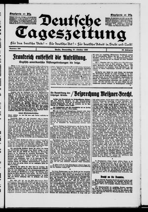 Deutsche Tageszeitung vom 27.10.1932
