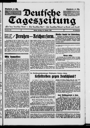 Deutsche Tageszeitung vom 28.10.1932