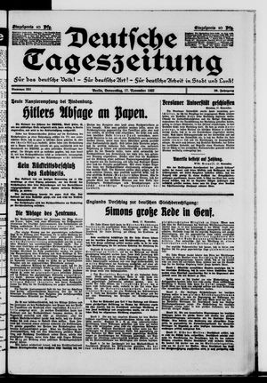 Deutsche Tageszeitung vom 17.11.1932