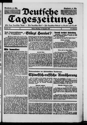 Deutsche Tageszeitung on Dec 13, 1932
