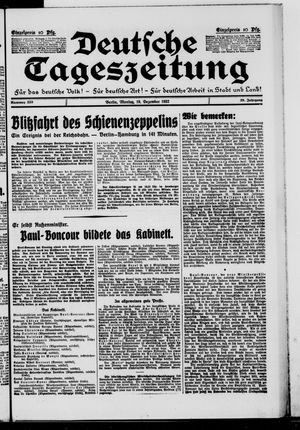 Deutsche Tageszeitung vom 19.12.1932