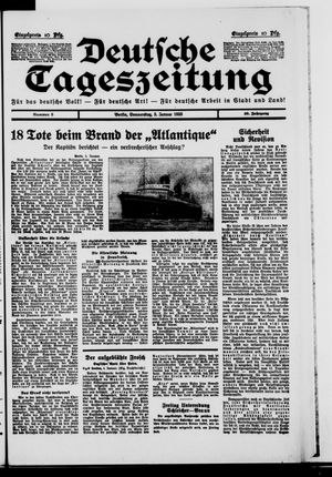 Deutsche Tageszeitung on Jan 5, 1933