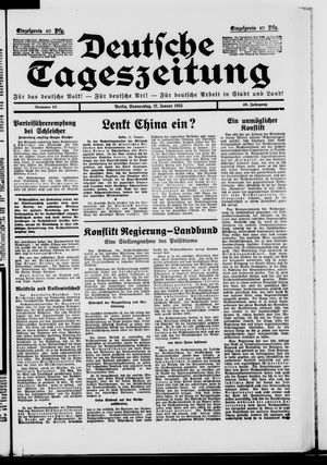 Deutsche Tageszeitung on Jan 12, 1933
