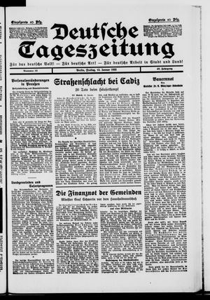 Deutsche Tageszeitung on Jan 13, 1933