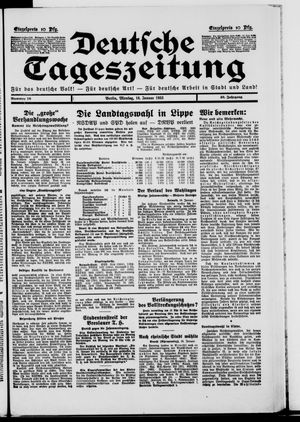 Deutsche Tageszeitung vom 16.01.1933