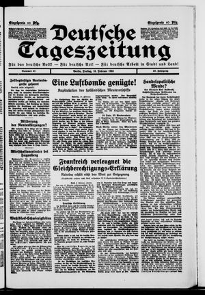 Deutsche Tageszeitung on Feb 10, 1933