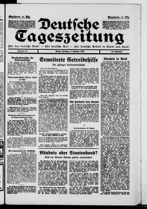Deutsche Tageszeitung vom 17.02.1933