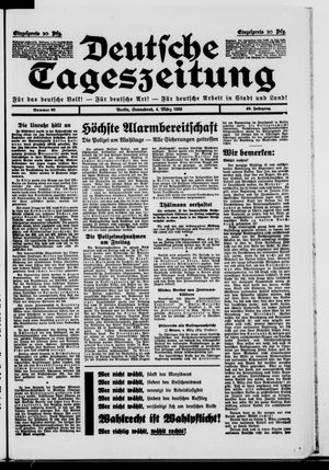 Deutsche Tageszeitung vom 04.03.1933