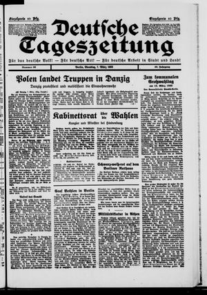 Deutsche Tageszeitung vom 07.03.1933