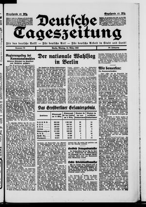 Deutsche Tageszeitung vom 13.03.1933