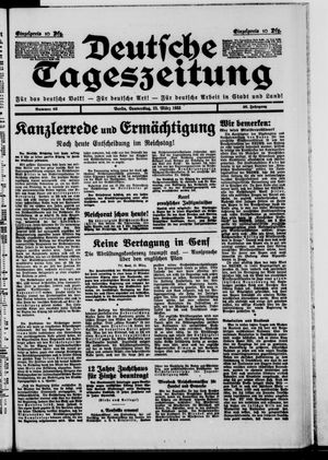 Deutsche Tageszeitung vom 23.03.1933