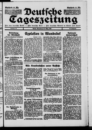 Deutsche Tageszeitung on Mar 25, 1933