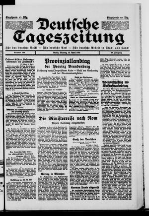 Deutsche Tageszeitung vom 10.04.1933