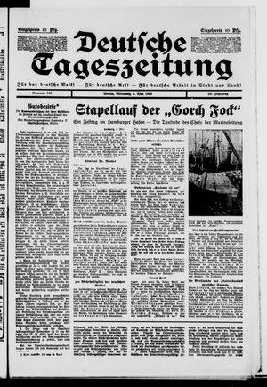 Deutsche Tageszeitung on May 3, 1933