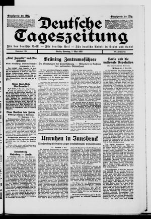 Deutsche Tageszeitung vom 07.05.1933
