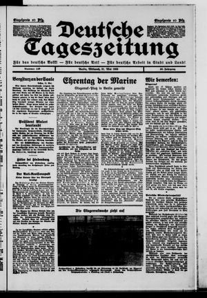 Deutsche Tageszeitung vom 31.05.1933