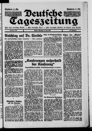 Deutsche Tageszeitung vom 12.06.1933