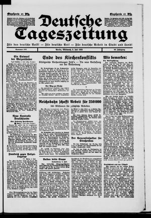 Deutsche Tageszeitung vom 05.07.1933