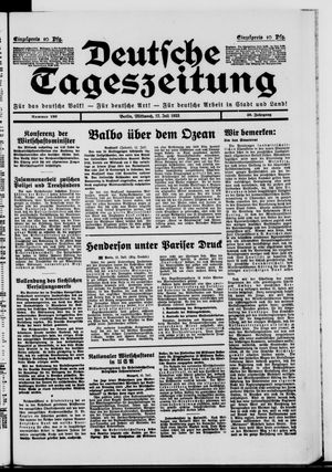 Deutsche Tageszeitung vom 12.07.1933