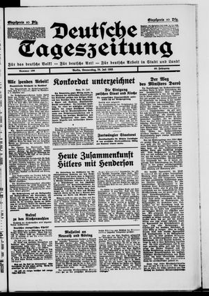 Deutsche Tageszeitung vom 20.07.1933