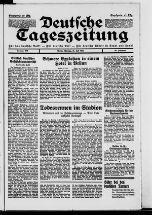 Deutsche Tageszeitung vom 31.07.1933