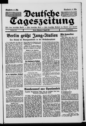 Deutsche Tageszeitung on Aug 2, 1933