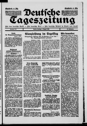 Deutsche Tageszeitung on Aug 4, 1933