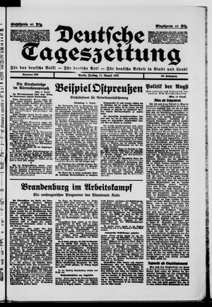 Deutsche Tageszeitung vom 11.08.1933
