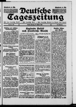 Deutsche Tageszeitung vom 22.10.1933