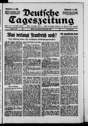 Deutsche Tageszeitung vom 23.11.1933