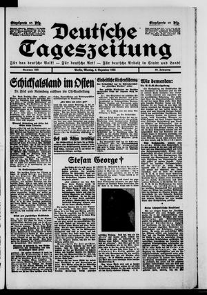 Deutsche Tageszeitung vom 04.12.1933