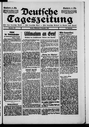 Deutsche Tageszeitung vom 06.12.1933