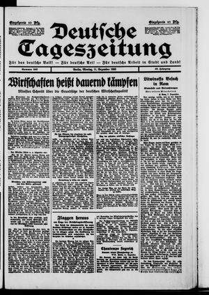 Deutsche Tageszeitung on Dec 11, 1933