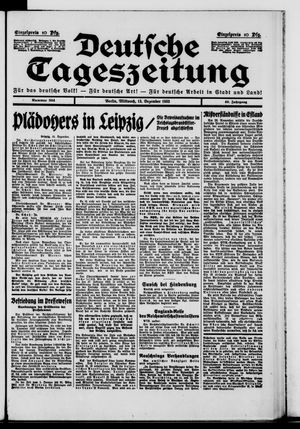 Deutsche Tageszeitung vom 13.12.1933