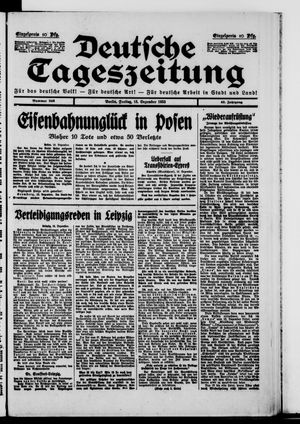 Deutsche Tageszeitung vom 15.12.1933