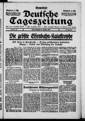 Deutsche Tageszeitung vom 27.12.1933
