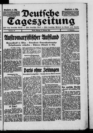 Deutsche Tageszeitung vom 12.02.1934