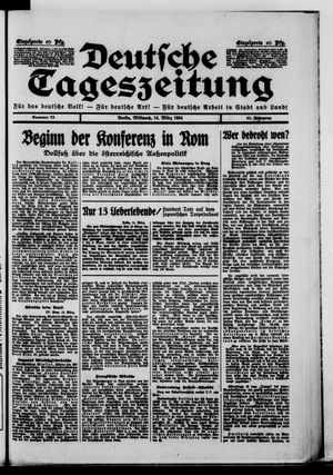 Deutsche Tageszeitung vom 14.03.1934