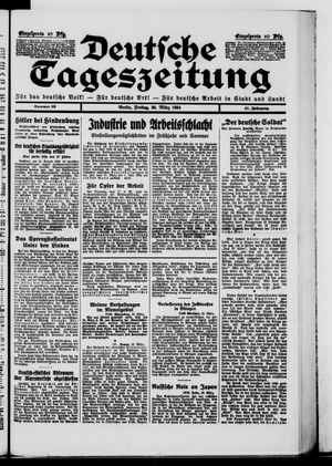 Deutsche Tageszeitung vom 30.03.1934