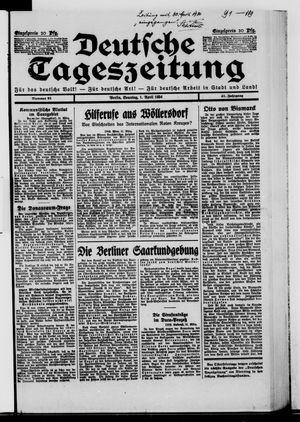 Deutsche Tageszeitung on Apr 1, 1934